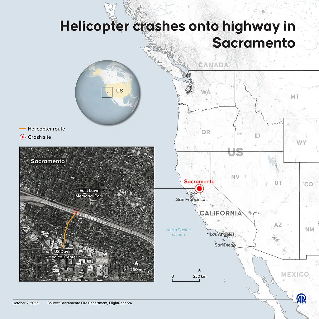 The location of the crash. Credit: Mehmet Yaren Bozgun/Anadolu via Getty