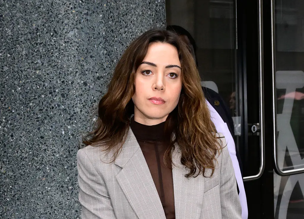 Aubrey Plaza shared that she is having a child later this year. Credit: Raymond Hall / Getty