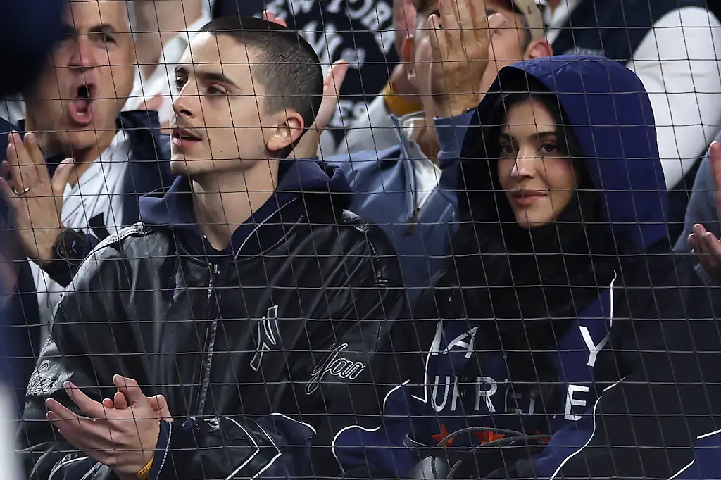 Timothée Chalamet debuts divisive new haircut while out with girlfriend Kylie Jenner. Picture: Getty