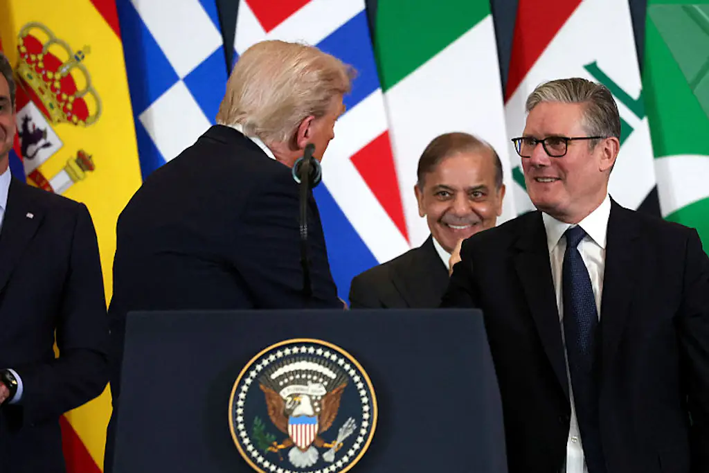 The moment between Trump and Starmer was quite awkward. Credit: Suzanne Plunkett - Pool / Getty