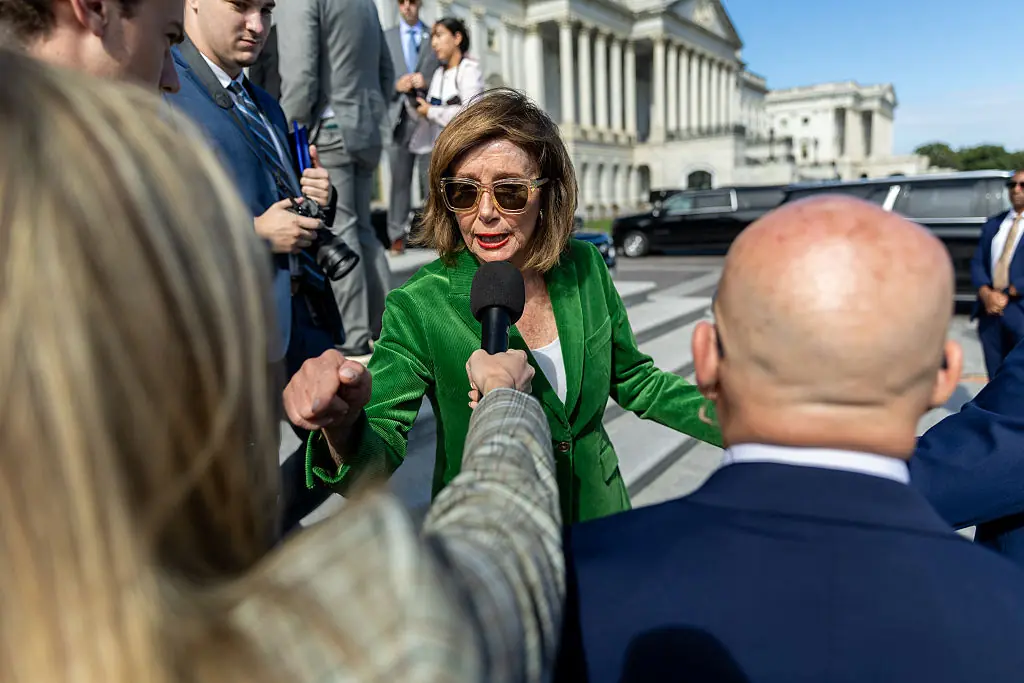 Nancy Pelosi snapped at a reporter. Credit: Anadolu / Getty