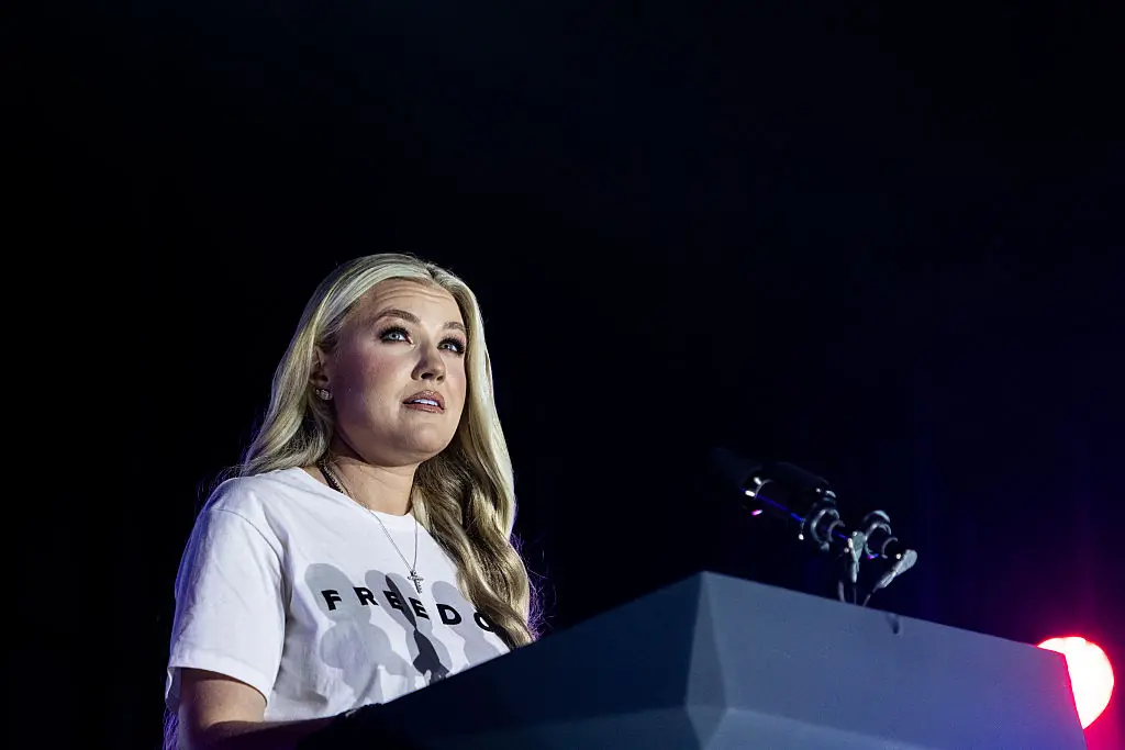 TPUSA has been led by Erika Kirk after the passing of her husband, Charlie. Credit: Brad Vest / Getty