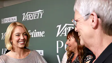 BEVERLY HILLS, CALIFORNIA - OCTOBER 29: Sydney Sweeney and Jamie Lee Curtis attend Variety's 2025 Power Of Women at The Beverly Hills Hotel on October 29, 2025 in Beverly Hills, California. (Photo by Frazer Harrison/WireImage)