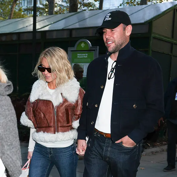 Sydney Sweeney and Scooter Braun pictured in New York City in November. Credit: Aeon/GC Images/Getty Images.