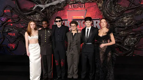 Sadie Sink, Caleb McLaughlin, Finn Wolfhard, Gaten Matarazzo, Noah Schnapp and Millie Bobby Brown