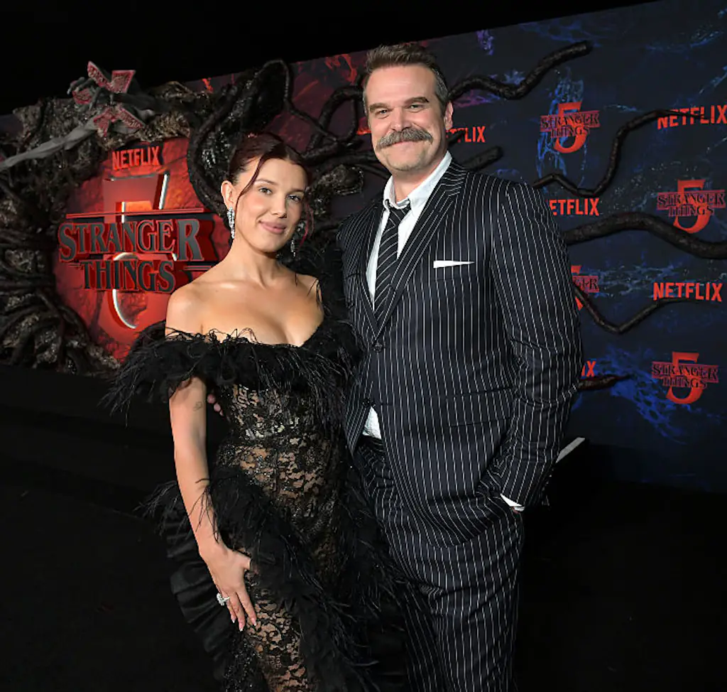 Millie Bobby Brown and David Harbour put on a united front amid the recent allegations. Credit: Charley Gallay/Getty Images for Netflix