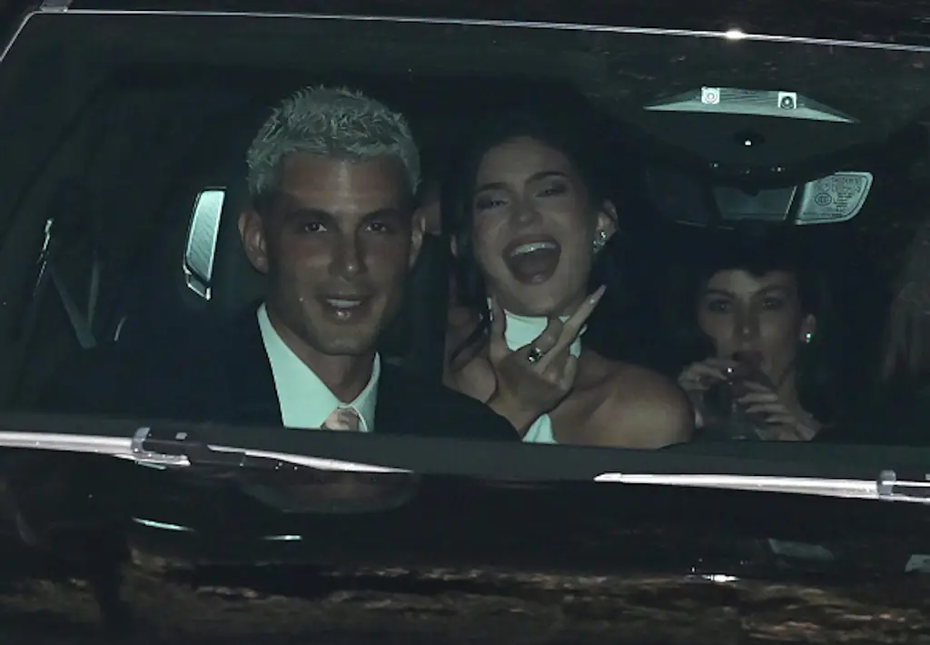 Fai Khadra and Kylie Jenner arriving at Jenner's birthday party. Credit: Photology / GC Images / Getty Images.