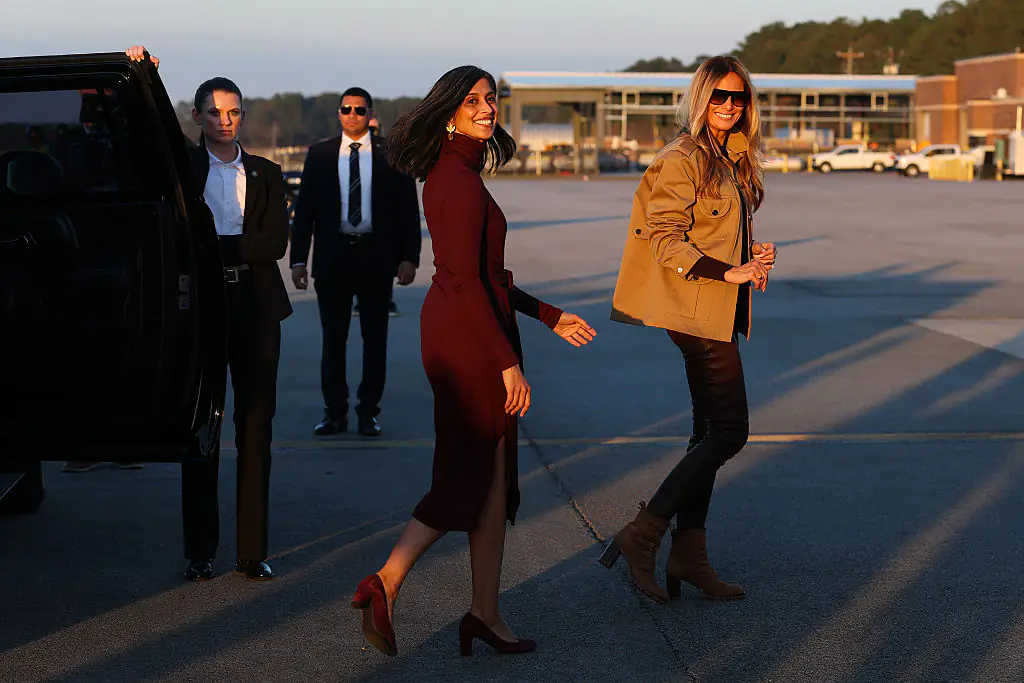 Usha Vance and Melania Trump. Credit: Anna Moneymaker/Getty