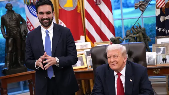 Zohran Mamdani and Donald Trump at the White House. Credit: Andrew Harnik/Getty