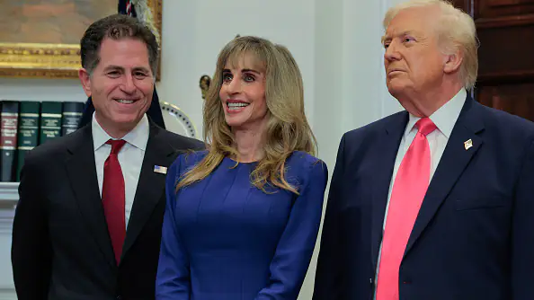 Donald Trump with Michael and Susan Dell. Credit: Chip Somodevilla/Getty