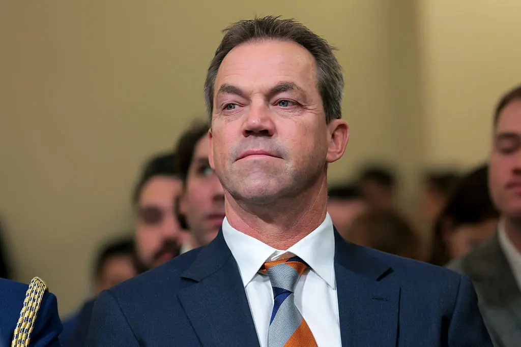 Photos Bryon,  the husband of Kristi Noem,  dressed in women's clothing with fake breasts were published by the Daily Mail. Credit:	Anna Moneymaker / Getty