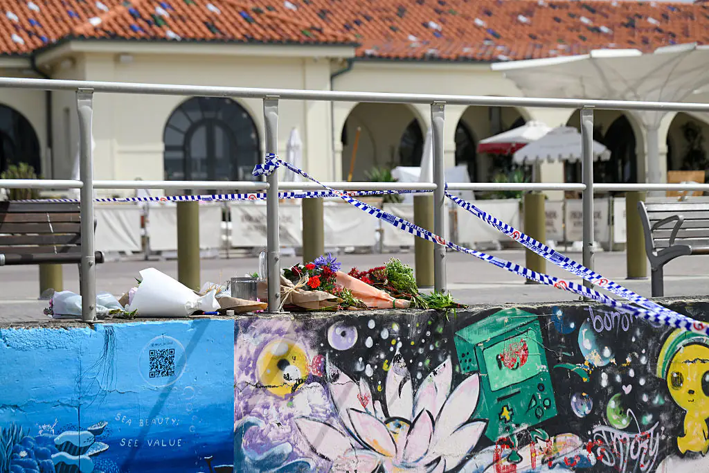 A horrifying shooting unfolded during a Hanukkah celebration at Bondi Beach on Sunday (December 14). Credit: Izhar Khan / Getty
