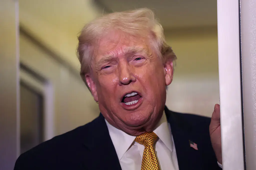 Trump seemed to forget his earlier pledge to send $2,000 checks to most Americans. Credit: Joe Raedle / Getty