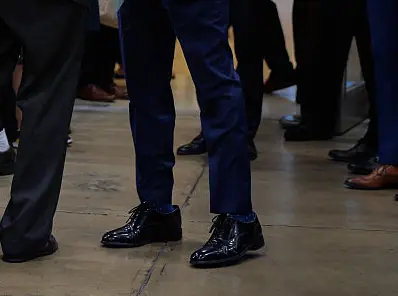 Marco Rubio's oversized shoes. Credit: Chip Somodevilla / Getty