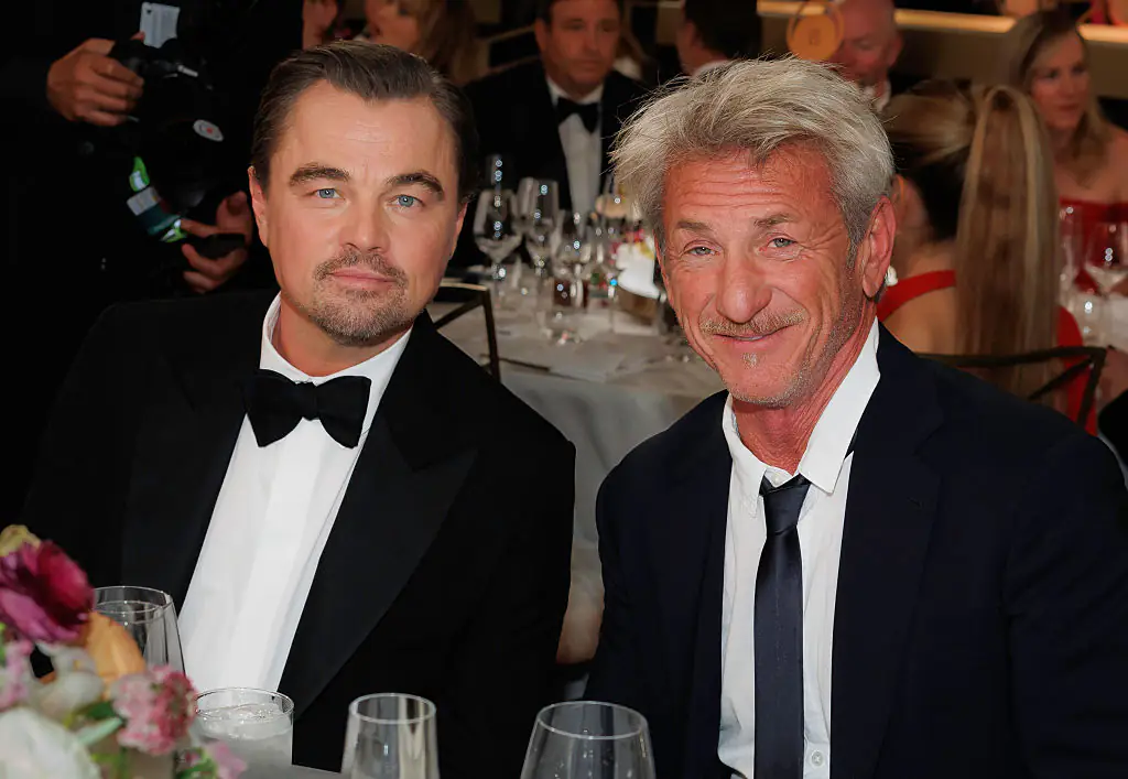 Sean Penn was seated next to Leonardo DiCaprio. Credit: Christopher Polk/2026GG / Getty