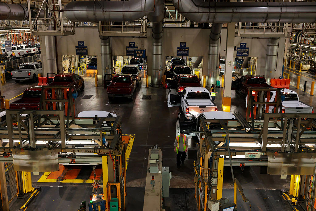 Trump toured Ford’s River Rouge complex in Dearborn, Michigan. Credit: Anna Moneymaker / Getty