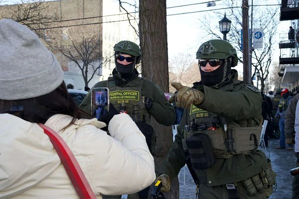 Trump also addressed when ICE would be leaving the city. Credit: Madison Thorn/Anadolu via Getty Images