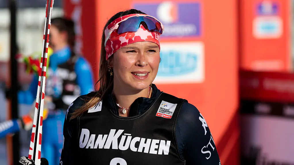 SEEFELD, AUSTRIA - JANUARY 31: Annika Malacinski of United States of America competes during the FIS World Cup Nordic Combined Seefeld - Women HS109/5km Individual Compact on January 31, 2026 in Seefeld, Austria. (Photo by Sandra Volk/NordicFocus/Getty Images)