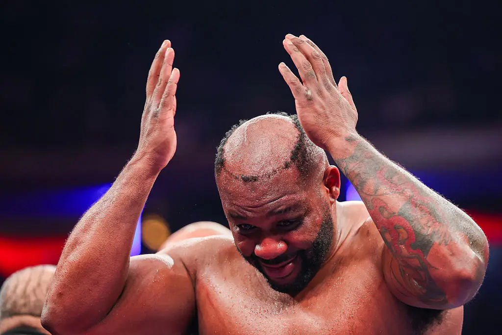 Jarrell Miller suffered an embarrassing moment mid-fight. Credit: Ishika Samant / Getty