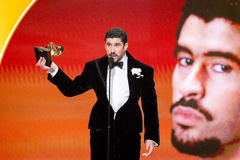 Bad Bunny denounced ICE in his speech. Credit: 	Emma McIntyre / Getty 