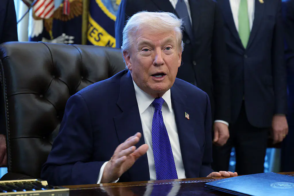 Donald Trump snapped at a reporter. Credit: Alex Wong / Getty