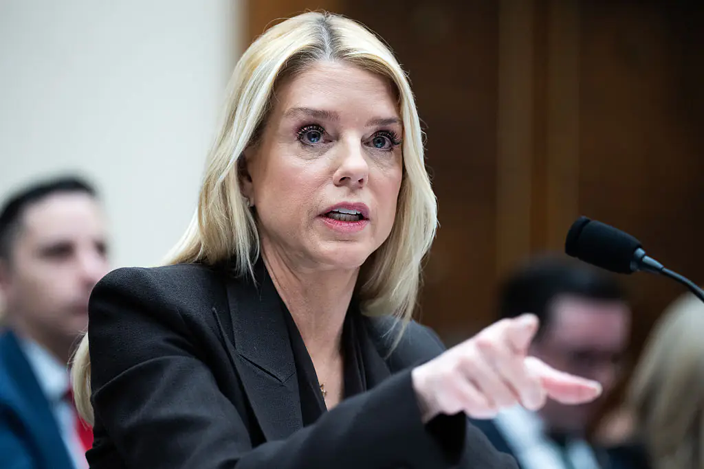Attorney General Pam Bondi says the full Epstein files are now released. Credit: Tom Williams/Getty