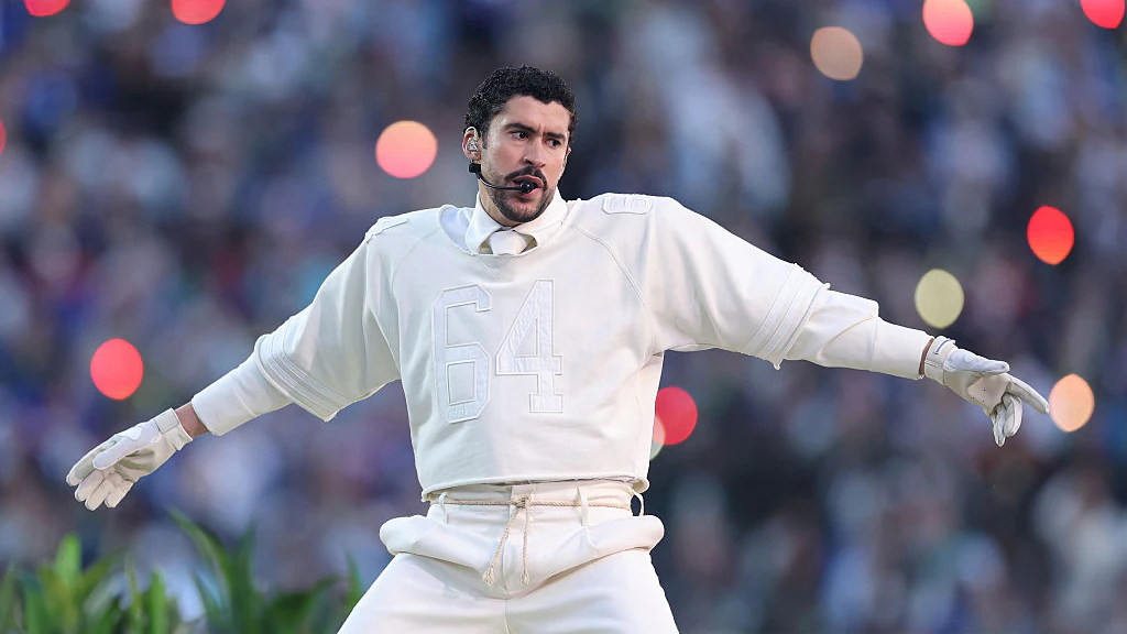 Bad Bunny was joined on stage at Super Bowl LX by some other celebrities. Credit: Kevin C. Cox/Getty