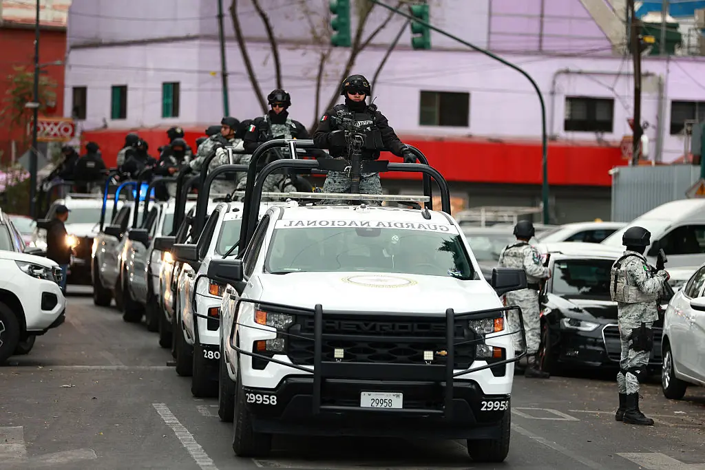 A heavy security presence was needed to stop the violence. Credit: Daniel Cardenas/Anadolu via Getty Images