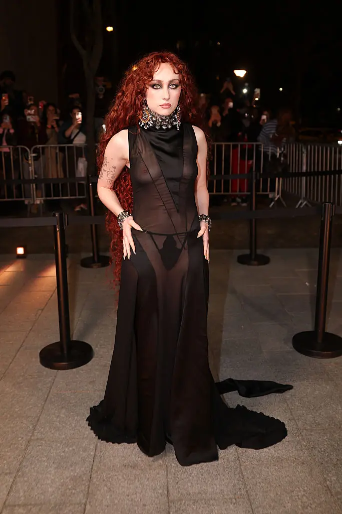 Chappell Roan at the McQueen show during Paris Fashion Week. Credit: Stephane Cardinale - Corbis / Getty
