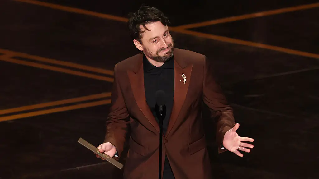 Kieran Culkin made light of the situation when Sean Penn didn't show up to the Oscars. Credit: Robert Gaulthier/Getty