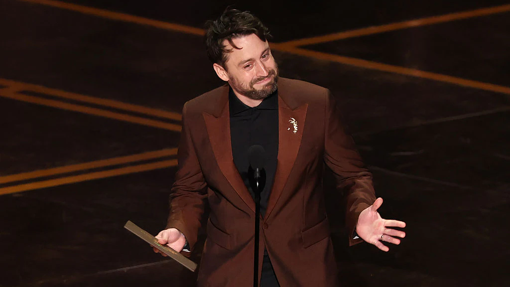 Kieran Culkin made light of the situation when Sean Penn didn't show up to the Oscars. Credit: Robert Gaulthier/Getty