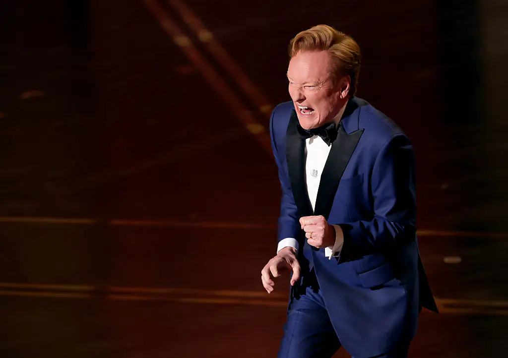 Conan aimed a dig at Trump early on in the show. Credit: Kevin Winter/Getty