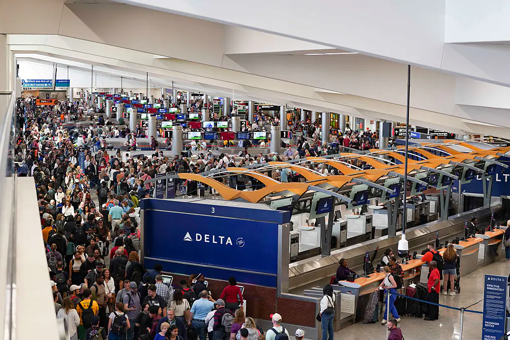 The travel disruptions continue as hundreds of TSA agents quit or work without pay during a partial government shutdown. Credit:	Megan Varner / Getty