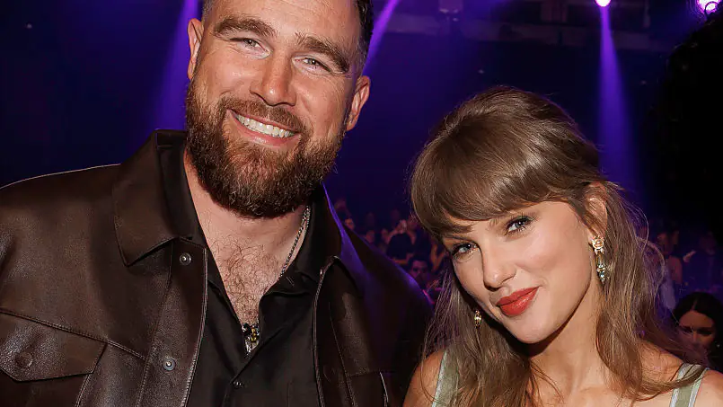Taylor Swift and Travis Kelce at the 2026 iHeartRadio Music Awards