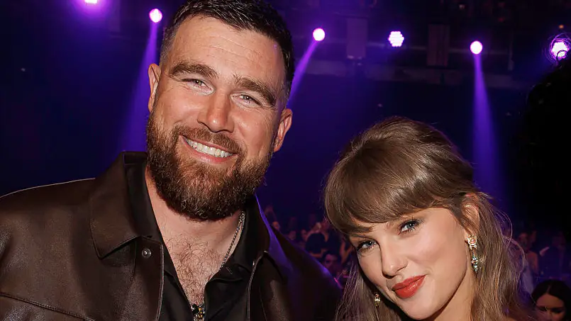 Taylor Swift and Travis Kelce at the 2026 iHeartRadio Music Awards
