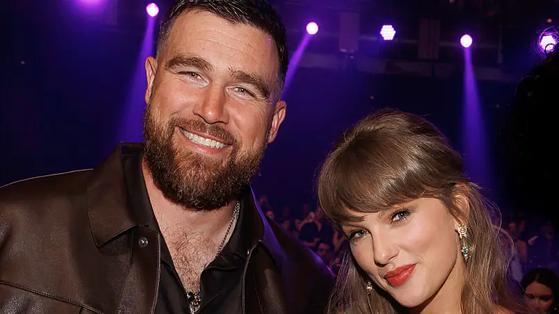Taylor Swift and Travis Kelce at the 2026 iHeartRadio Music Awards