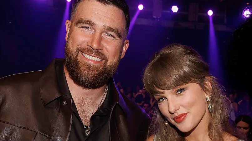 Taylor Swift and Travis Kelce at the 2026 iHeartRadio Music Awards