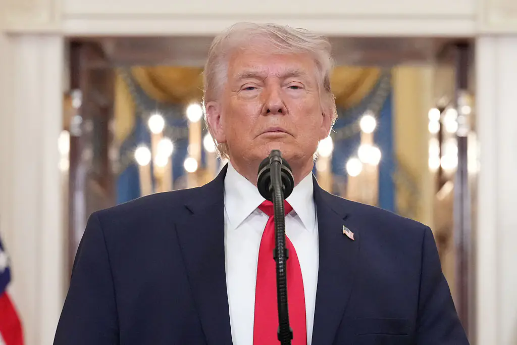 Trump's on-the-fence response drew attention from viewers. Credit: Alex Brandon-Pool/Getty Images