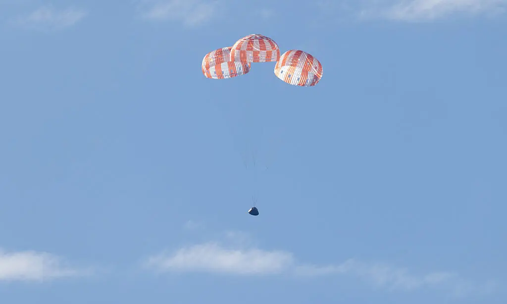 The Artemis II crew came home after their historic mission to the moon. Credit: NASA / Getty