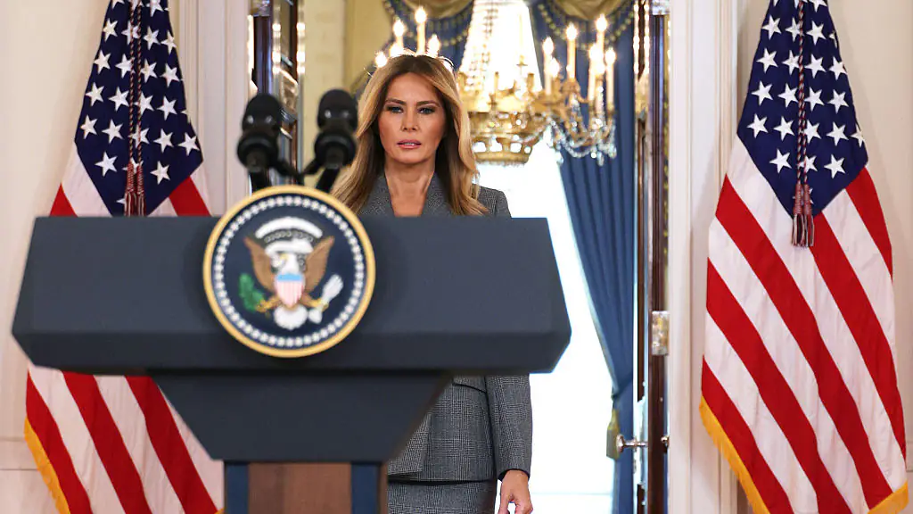 Melania Trump addressed rumours linking her to Jeffrey Epstein. Credit: Alex Wong/Getty Images