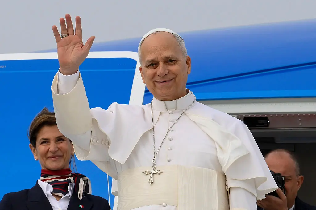 Pope Leo is on his way to Africa for his longest Apostolic journey so far. Credit: Mario Tomassetti - Vatican Media via Vatican Pool/Getty Images