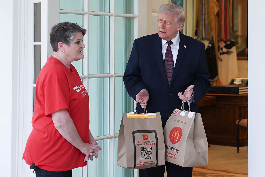 It's been reported that Trump loves to eat McDonalds. Credit: Win McNamee / Getty 