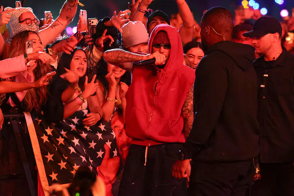 Coachella was fined after Bieber's performance went over the pre-agreed 1.00AM curfew by just two minutes. Credit:	Kevin Mazur / Getty