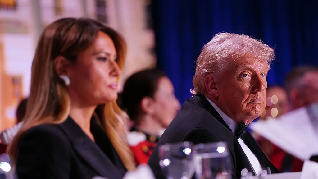 First Lady Melania Trump and U.S. President Donald Trump attend the White House Correspondents' Dinner. Credit: Nathan Howard / Getty