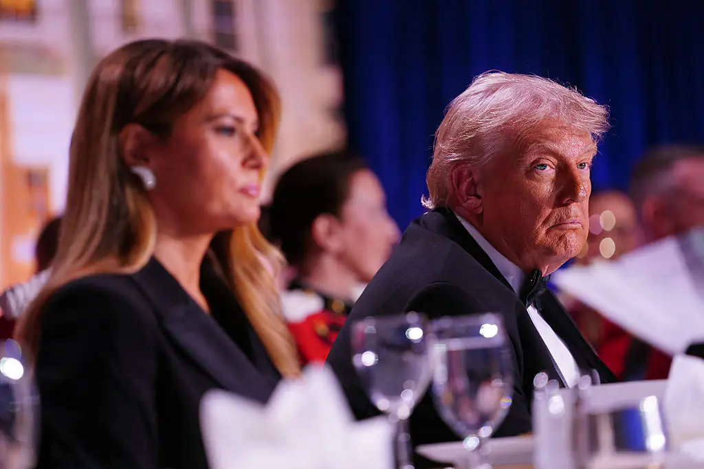 First Lady Melania Trump and U.S. President Donald Trump attend the White House Correspondents' Dinner. Credit: Nathan Howard / Getty