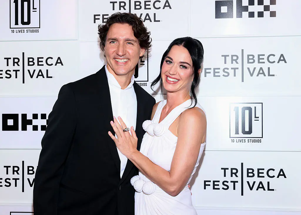 Justin Trudeau and Katy Perry at the Tribeca Festival. Credit: Stephanie Augello/Variety via Getty Images