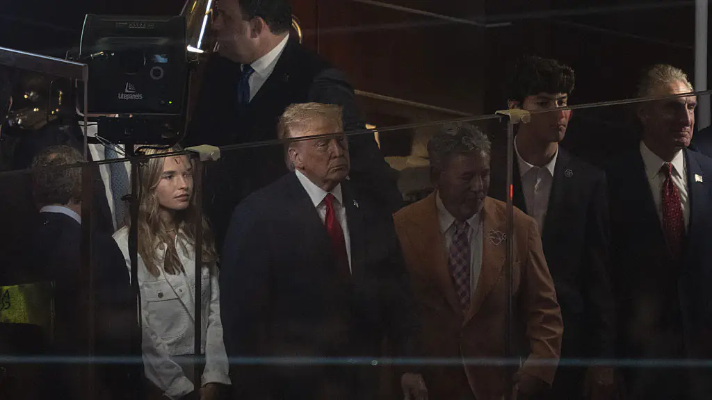 Donald Trump and his grandchildren Kai Madison Trump 