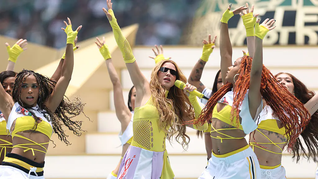 MEXICO CITY, MEXICO - JUNE 11: Shakira performs during the Opening Ceremony before the FIFA World Cup 2026 Group A match between Mexico and South Africa at Mexico City Stadium on June 11, 2026 in Mexico City, Mexico. (Photo by Ryan Pierse - FIFA/FIFA via Getty Images)