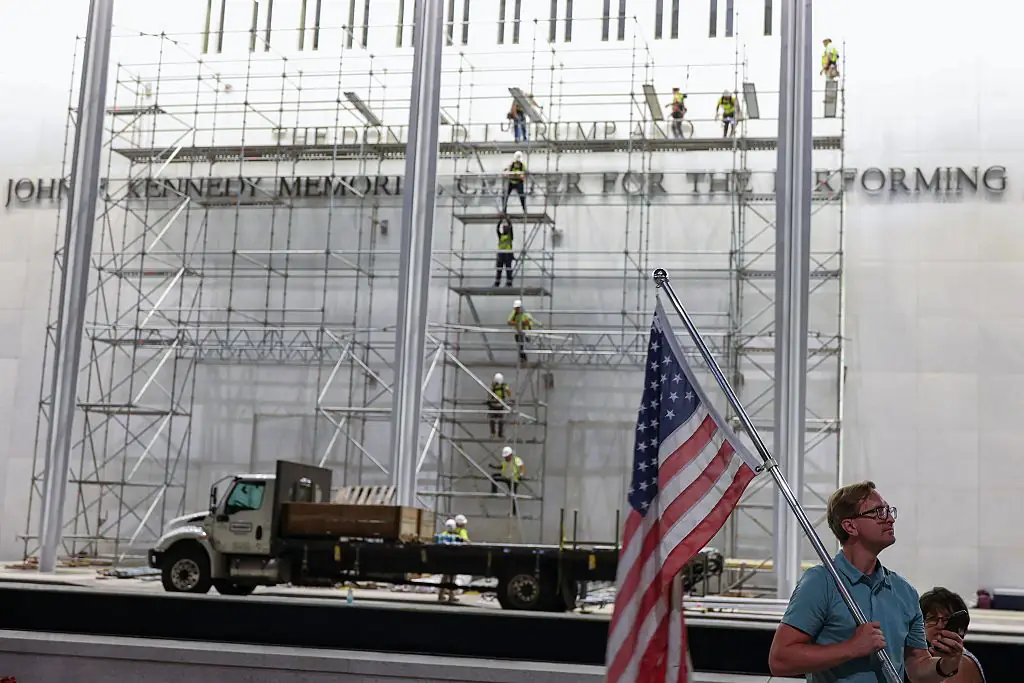 Donald Trump's name was removed from the Kennedy Center after it was ruled to have violated federal law. Credit: Tasos Katopodis / Getty