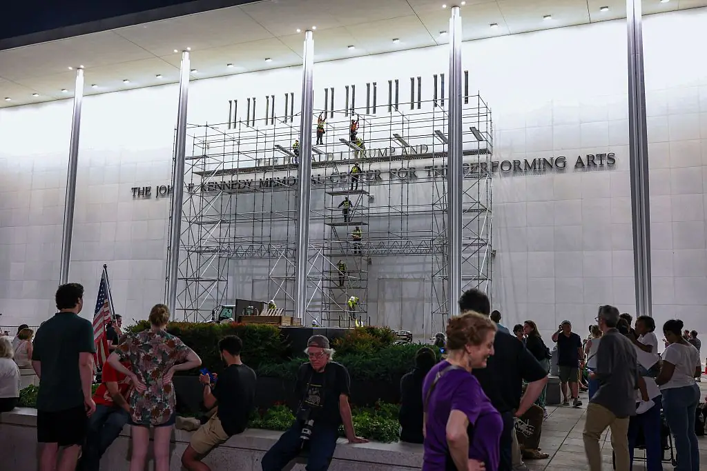 Trump's name was removed from the Kennedy Center. Credit: Tasos Katopodis / Getty